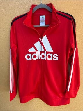 Adidas Red Logo Track Jacket - Kids - 14/16 - Large